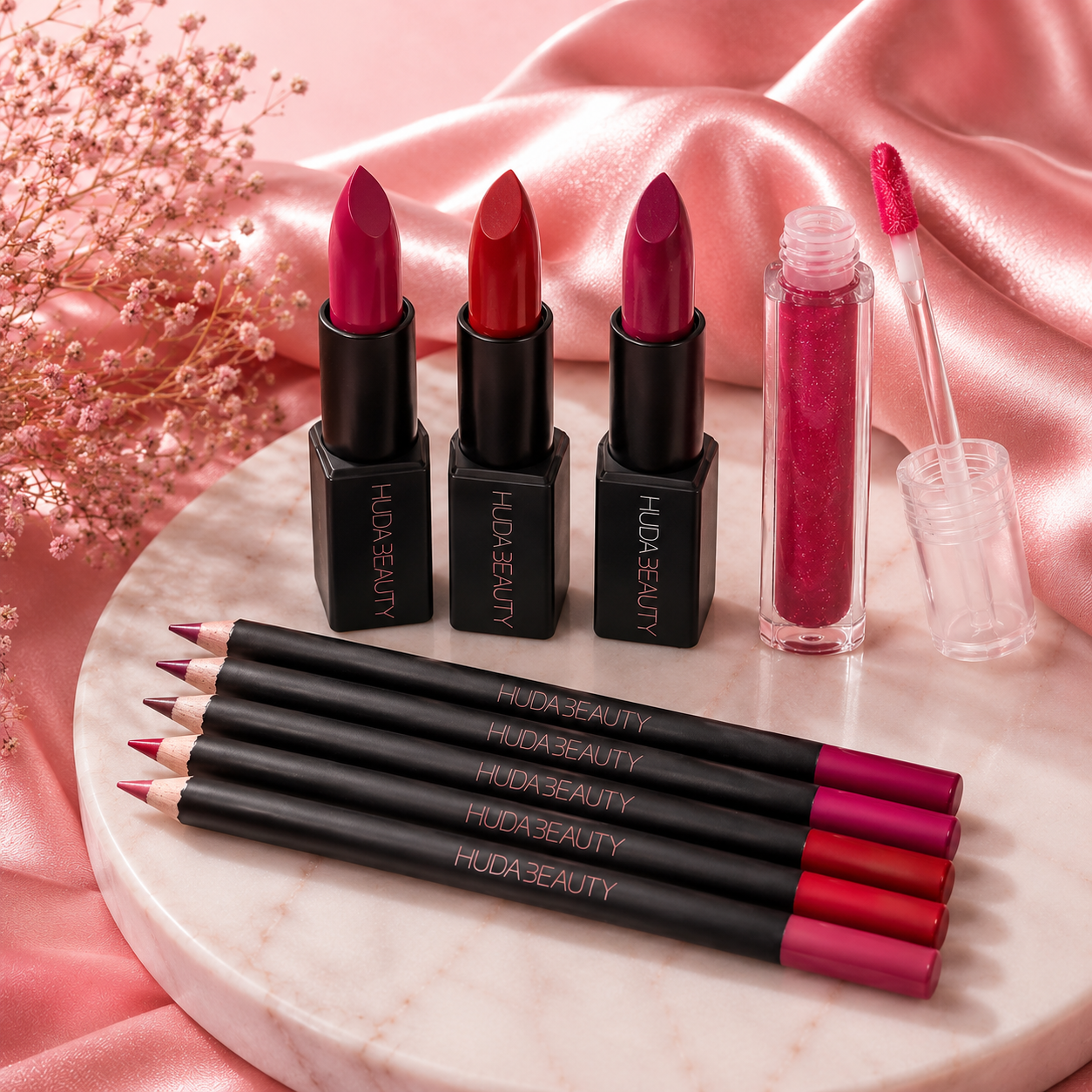 9-Piece Lip Essentials Bundle (Lipstick + Gloss + Liner)