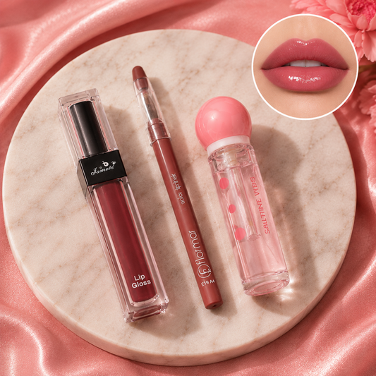3-Piece Lip Gloss, Liner & Oil Set
