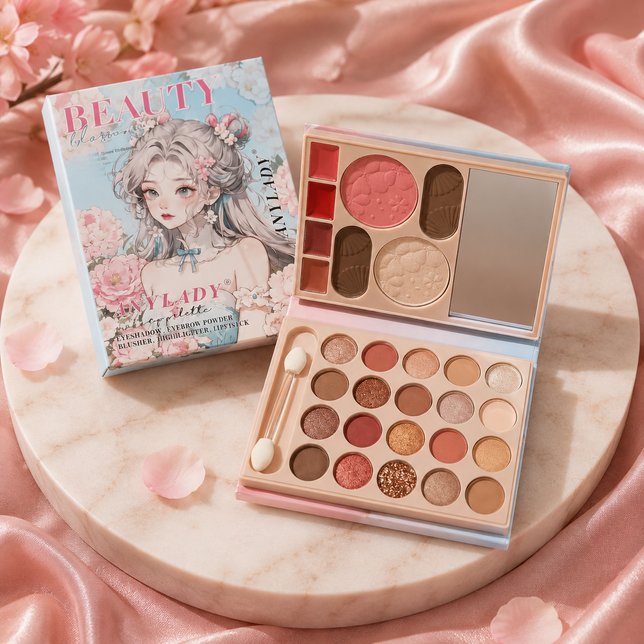 Anylady Eyeshadow, Blush & Lip Gloss Palette