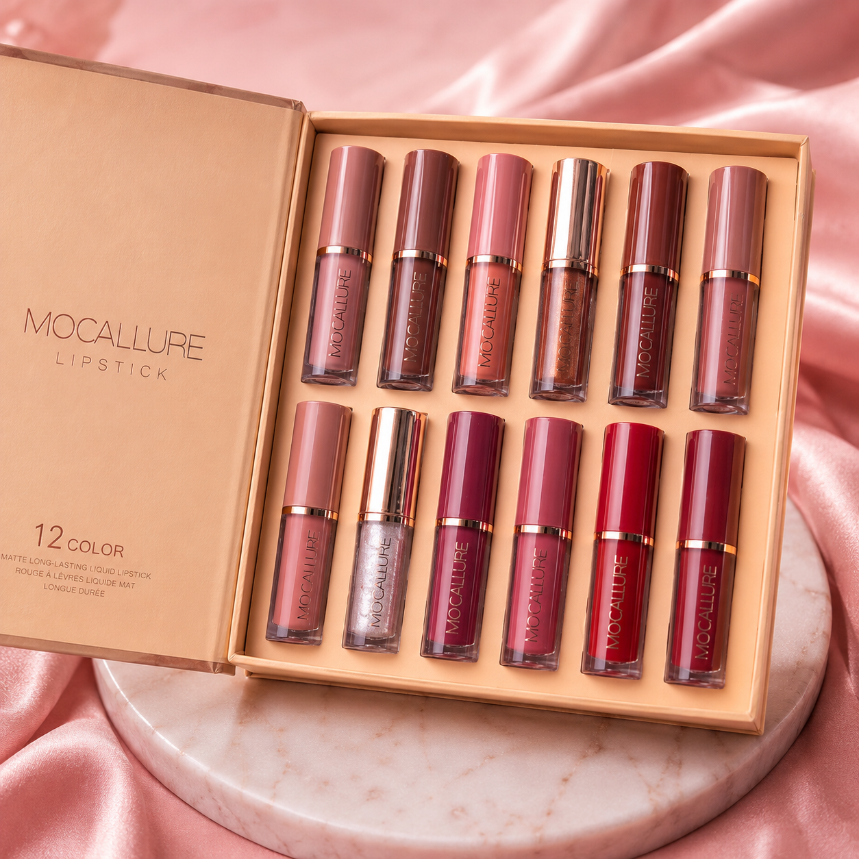 Mocallure 12-Shade Matte Liquid Lipstick Set